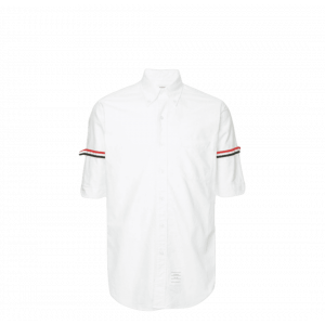 톰브라운 남성 암밴드 옥스포드 클래식 반팔 셔츠 (화이트) MWS242A