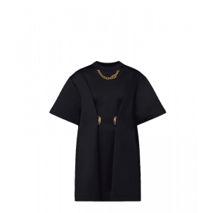 루이비통 자이언트 스냅 버튼 티셔츠 드레스