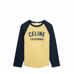 셀린느 70S 캘리포니아 티셔츠 - 코튼 저지 레몬 파이/블루 나이트